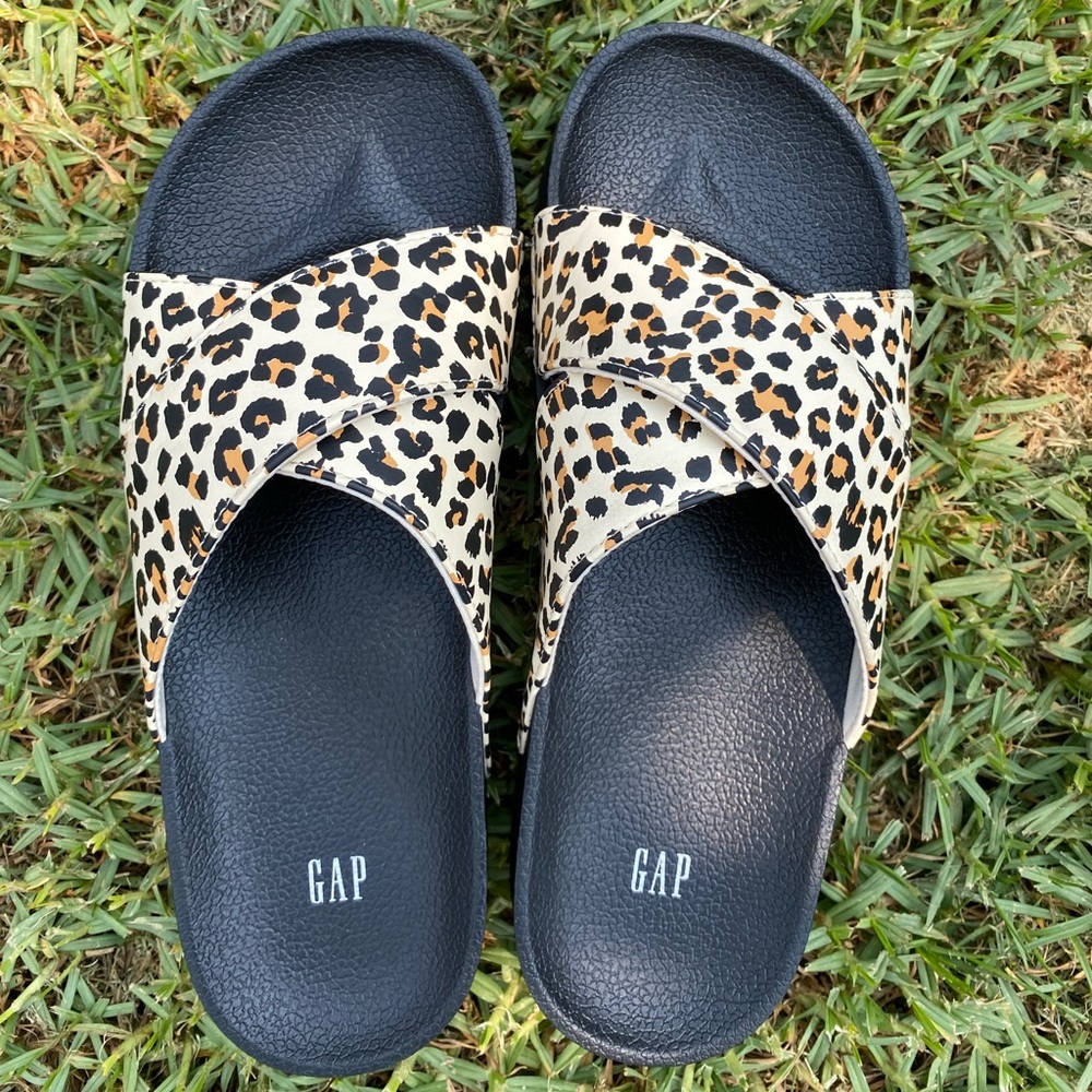Leopard Print Sliders